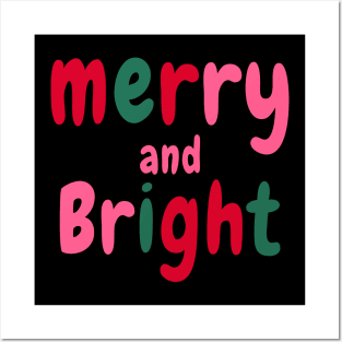 Merry and Bright  for women Posters and Art